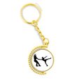 thumbnail image 1 of Educación física, jugador de deportes de patinaje Anillo de oro de metal llavero llavero, 1 of 3