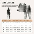 thumbnail image 6 of Disketp Pajamas Set Long Sleeve Sleepwear Womens Button Down Nightwear Pj Sets-Houndstooth Black And White, 6 of 9