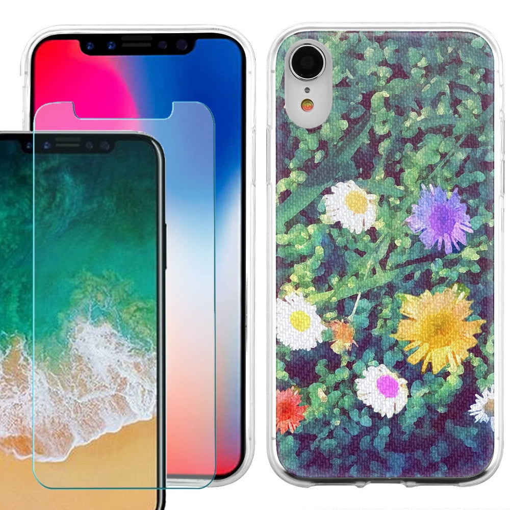 Phone Case for Apple iPhone XR, SlimFit TPU Case with Tempered Glass