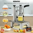 thumbnail image 4 of VEVOR Commercial French Fry Cutter with 4 Replacement Blades, 1/4in and 3/8in Blade Easy Dicer Chopper, 6-Wedge Slicer and 6Wedge Apple Corer, Lemon Potato Cutter for French Fries with Extended Handle, 4 of 12