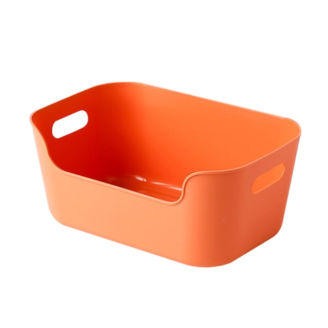 CAROOTU Storage Basket with Handles Thick PP Materials Portable Desktop Sundries Snack