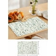 thumbnail image 6 of Placemats Set of 6, Cotton Linen Heat Table Mats Non-Slip Washable Green Ombre Leaves Birds Spring Placemat for Holiday Banquet Dining Kitchen Table Decor, 6 of 6