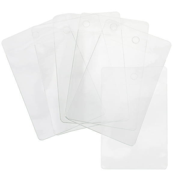 LOLIPPYY 100Pcs Durable Transparent Card Pockets for Organizing Index Cards and Label Covers