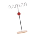 thumbnail image 4 of Organizador de collares y pendientes de metal para pulseras, colgantes y brazaletes. Base acrílica roja., 4 of 8