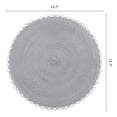 thumbnail image 6 of Unique Bargains Round Placemats Set of 6 Woven Table Mats Light Gray 15.7x15.7inch, 6 of 6