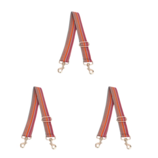 Qarigey Correa de hombro para mujer, piezas de repuesto, cinturón cruzado de lona ancha, artesanal, ajustable para correas, rosa y naranja Type1 NO1