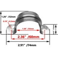 thumbnail image 2 of HAHDAXIA Collier de Serrage Rigide 1 Pouce - Deux Trous - Support de Tube en Acier Inoxydable, 50 Pcs (35mm), 2 of 5