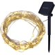 thumbnail image 1 of Cadena de luces solares, iluminación exterior versátil, ahorro de energía, blanco frío, cable de cobre flexible para decoración de terrazas y jardines, longitud de 7 m, 50 LED, resistente al agua, 1 of 7