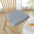 thumbnail image 2 of Soft Plush Chair Cushion with Faux Weave Feel Seat Cushion for Indoor Dining and Kitchen Chairs (16" x 17", Gray), 2 of 6