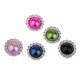 thumbnail image 5 of 5 piezas de botón de de imitación mezclados, adorno de acrílico, parte trasera plana para manualidades, suministros de joyería de Gloria Botón del Rhinestone para el arte, 5 of 9