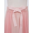 thumbnail image 6 of TTAO Kids Girls High Waist Bowknot Mesh Tutu Tulle Skirts Tiered A-line Wedding Princess Birthday Party Skirts Skorts Pink Beige 9-10, 6 of 7