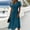 Blue, variant on Women's Short Sleeve V-Neck Midi Dress - Ruched Waist A-Line Casual Flare Dress - Elegant Flowy Party Dress for Wedding Guest and Daily Wear, Hot Pink S