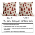 thumbnail image 6 of Red Christmas Tree Pillow Covers 16x16 Set of 2 Rustic Xmas Print Decorative Outdoor Pillowcases Vintage Winter Holiday Decoration Gift Farmhouse Throw Cushion Case Decor for Couch Sofa Bed, 6 of 6