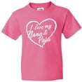 thumbnail image 3 of Inktastic I Love My Nana and Papa in White Chalk Heart Youth T-Shirt, 3 of 5