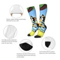 thumbnail image 4 of Saiise Bluey Funny Socks Men Women Boys Kids Adults Novelty Graphic Crew Tube Socks Crazy Design Casual Dress Socks for Sports,Running,Travel, 4 of 7