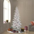 thumbnail image 2 of Vickerman 78" Slim Artificial Christmas Tree with Multi-Color Lights in White, 2 of 3