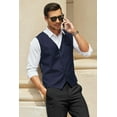 thumbnail image 6 of COOFANDY Men's V-Neck Suit Vests Fashion Formal Slim Fit Business Dress Vest Waistcoat, 6 of 9