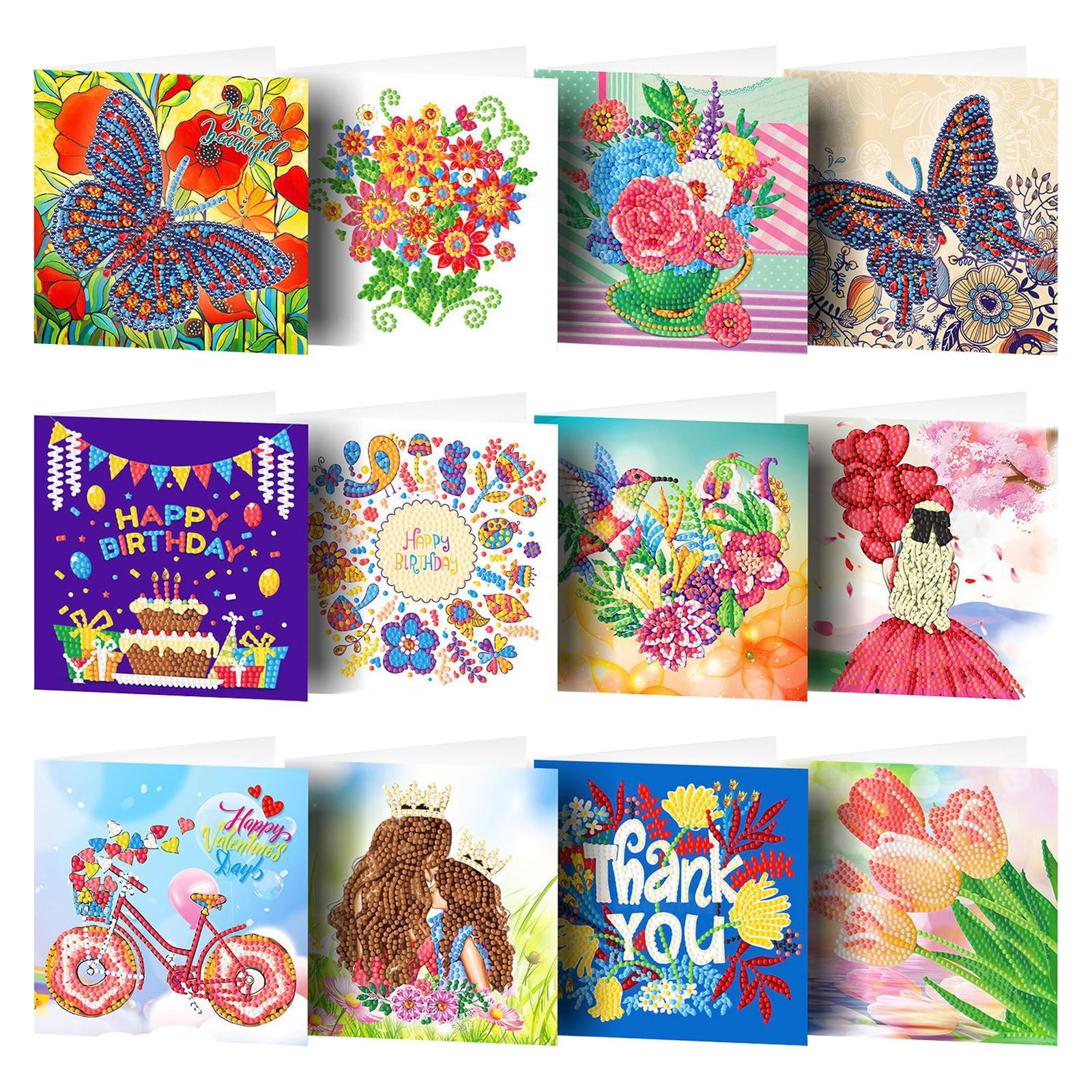 12 Pieces Greeting Cards Making Kits for Party Adults Kids