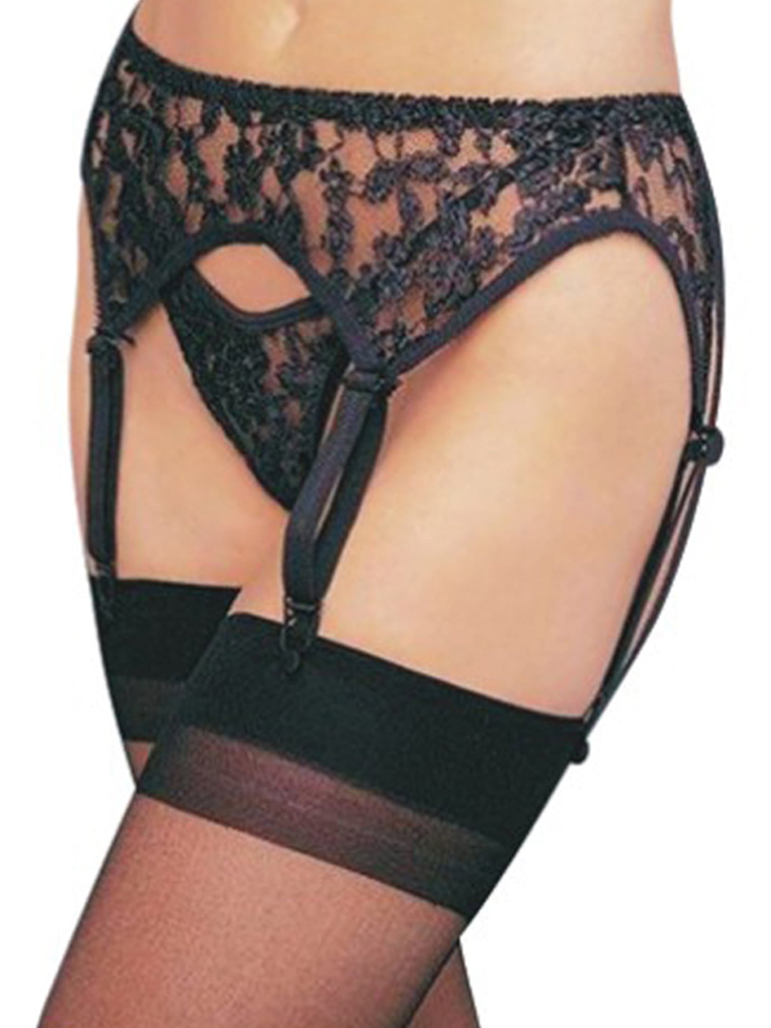 Black high waisted garter belt Clearance