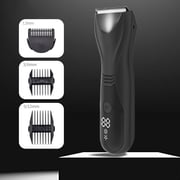 Groin & Body Hair Trimmer for Men Electric Trimmer Pubic Trimmer Body Shaver Wet/Dry Body Shaver Groomer
