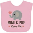 thumbnail image 3 of Inktastic Mimi and Pop Love Me Grandchild Boys or Girls Baby Bib, 3 of 4