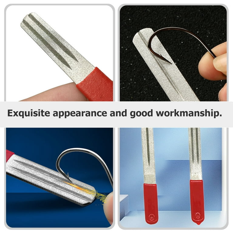 2 Pcs Fishing Accessories Sharpening Stones for Knives Fishing Hook File  Tool Fishing Hook Sharpener Fishing Gear Fish Hook File Household