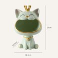 thumbnail image 1 of Adorno De Almacenamiento Para Gatos Resina boca grande gato estatua arte entrada clave almacenamiento ornamento decoración del hogar (verde) Ndcxsfigh Libre de BPA, 1 of 6