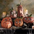 thumbnail image 5 of 1 pieza de adorno familiar de calabaza de Halloween, seis combinaciones, figuras de calabaza monstruosa de Edgar, diseño de barra de linterna, gran casa embrujada, cosecha de otoño, Acción de Gracias, 5 of 5