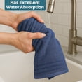 thumbnail image 6 of Hand Towels for Bathroom - 4 Piece Set (16" x 28"), Soft & Absorbent Bath Hand Towels, Premium Navy Hand Towels for Bathroom, 100% Cotton Bathroom Hand Towels for Everyday Use - Navy, 6 of 8