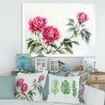 thumbnail image 3 of Designart 'Three Vintage Red Peonies Flowers' Traditional Framed Art Print, 3 of 4