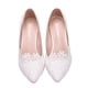 thumbnail image 2 of EeaseMX 1 par de zapatos de tacón alto con encaje puntiagudo para novia, sexys, para boda (blancos), 2 of 7
