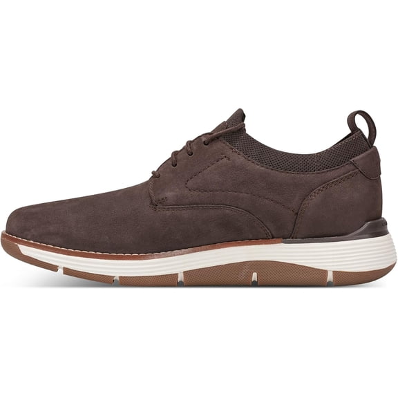 Rockport Men’s Lukah Lace‑Up Oxford Sneaker Dark Brown 10.5M