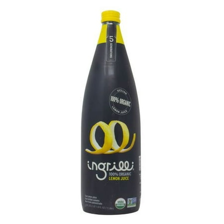 Ingrilli Lemon Juice, Organic-33.8 floz glass
