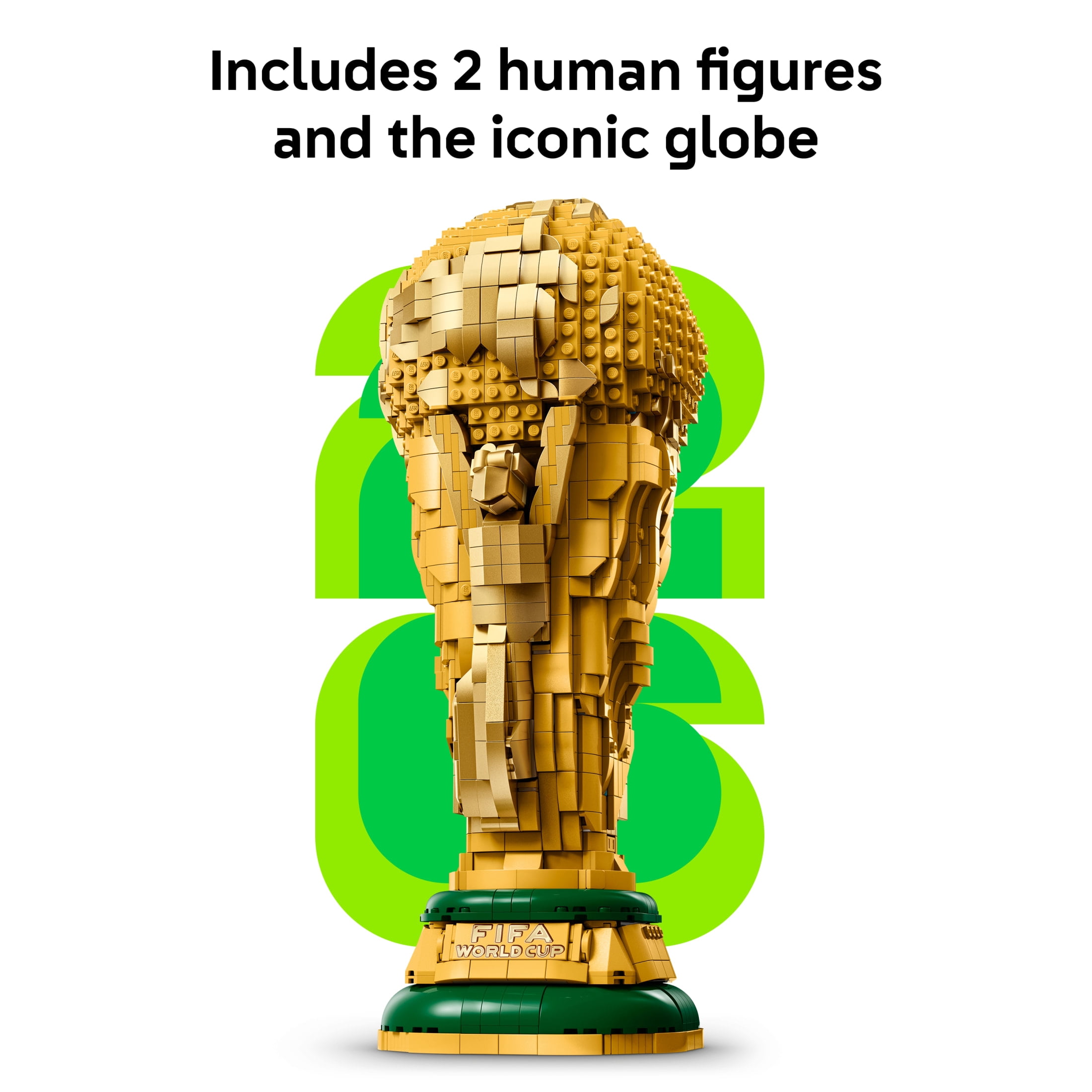 LEGO Editions FIFA World Cup Official Trophy Building Set - Kit for Display in Bedroom, Home Office, Book Shelf - Soccer Fans Collectible - W/ World Cup 2026 Minifigure - Gift for Fans - 43020