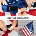 thumbnail image 6 of G128- Flag with Pole Set 3x5 ft Embroidered Sleeve Type with 6ft Pole Black| 210D Polyester Indoor Outdoor, 6 of 9