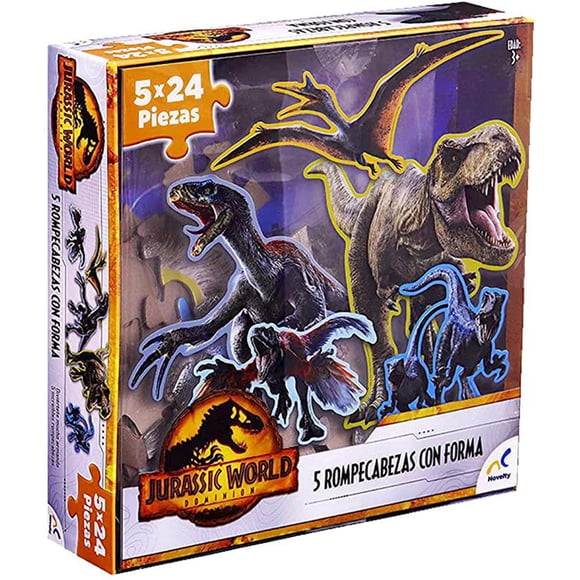 Rompecabezas Con 5 Formas Diferentes Jurassic World - Novelty DINOSAURIOS