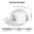 thumbnail image 2 of Flat Bill Trucker Hats for Women Men - Dragon Nest Sketch Adjustable Flat Baseball Cap Snapback Hats Dad Hats for Men, 2 of 7