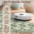 thumbnail image 6 of Design&I 9'x12' Washable Area Rug Snag-Free Sage Cream Symmetrical Border Network Balanced Framework Bathroom for Dining Room, Basement, Large Office, 6 of 7