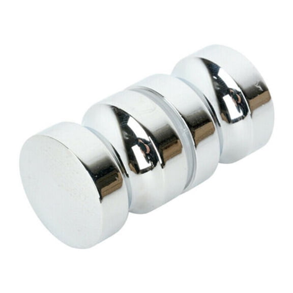 Home Bathroom Shower Door Handle Knob Single Groove Aluminum Alloy Chrome Plated