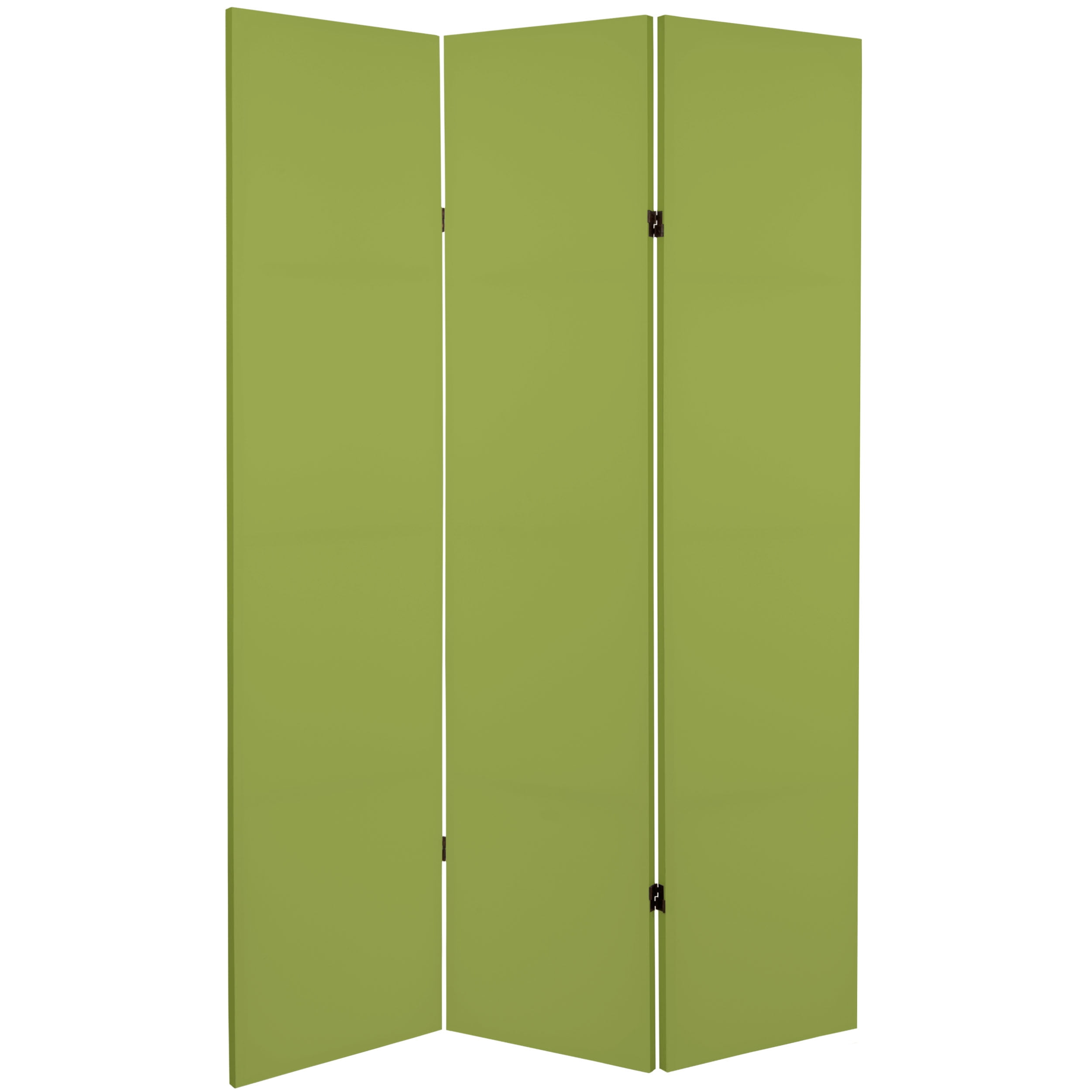 Tall Double Sided Olive Canvas Room Divider 6 ft 