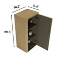 thumbnail image 5 of Natural Oak Floating Bathroom Cabinet with Push-Open Door & Adjustable Shelves for Compact Spaces, Rounded Edges & Scratch/Water-Resistant Design, 5 of 6