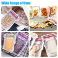 thumbnail image 5 of 40/20Pcs Mason Jar Bottles Bags, Reusable Food Storage Bags Zipper Sealed Fresh Bags Leak-Proof Food Saver Bags for Snacks Nuts Sandwich Cookies Storage, 5 of 9