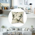 thumbnail image 5 of Acheng Green Sparrow Pillow Covers Pillowcase Invisible Zipper Double Sided Printing Premium Home Decor,for Car Sofa Office Bedroom,Set of 2 White(Two Side Print) 12x12in, 5 of 7