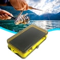 thumbnail image 4 of Yuarrent Caja de pesca, almacenamiento de cebo, accesorios para señuelos, bandeja organizadora de sello de aparejos de doble cara, gancho Pescar Amarillo, 4 of 6