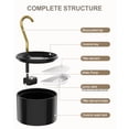 thumbnail image 3 of FWMB Ceramic Cat Water Fountain for Cats & Puppy - Ultra-Quiet 1.2L/41oz Automatic Pet Water Fountain with Pure Copper Spout, BPA-Free Non-Toxic Ceramic Bowl, Cat Fountain Indoor Black, 3 of 10