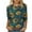 Multicolor Plus Size Blouse for Women_i, variant on CYMMPU 3/4 Sleeve Blouses for Women Dressy Casual Flower Pattern Fall Fashion Shirts Tunic Tops Loose Fit Crew Neck Spring Tops Lightweight Basic T-Shirts Multicolor XXL