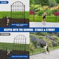 thumbnail image 4 of 32 Pack Decorative Garden Fence, 17in X 34.6ft Arched No Dig Fence Border, Garden Edging Border, Rustproof Metal Animal Barrier with Ground Stake for Dog, Rabbit, Outdoor Yard Patio Decor, 4 of 8