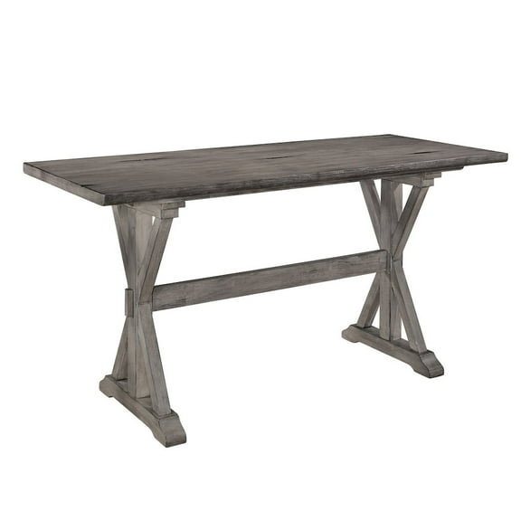 Lexicon Amsonia Solid Wood Counter Height Dining Room Table in Gray