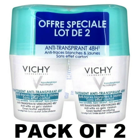 Vichy 48H Intensive Anti-perspirant anti-white and yellow mark deodorant 2x50ml
