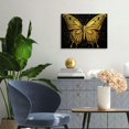 thumbnail image 4 of Fenyluxe Butterfly Gold Dots Print On Canvas Wall Art Decor - Ready To Hang Room Home Art Decor For Bedroom & Kitchen - Fashion Wall Pictures Canvas 20x16in, 4 of 6